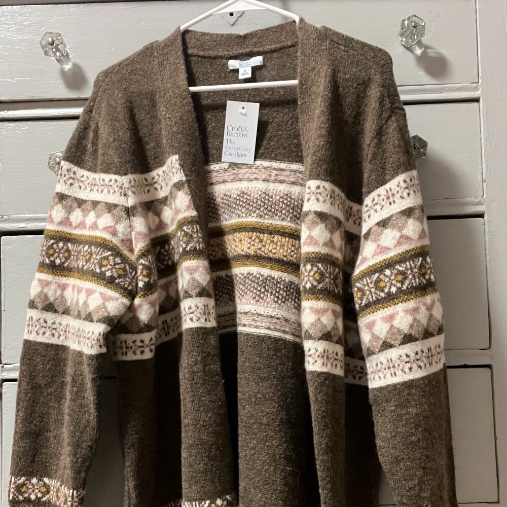 Croft & Barrow Brown Cozy Cardigan Size XL - NWT